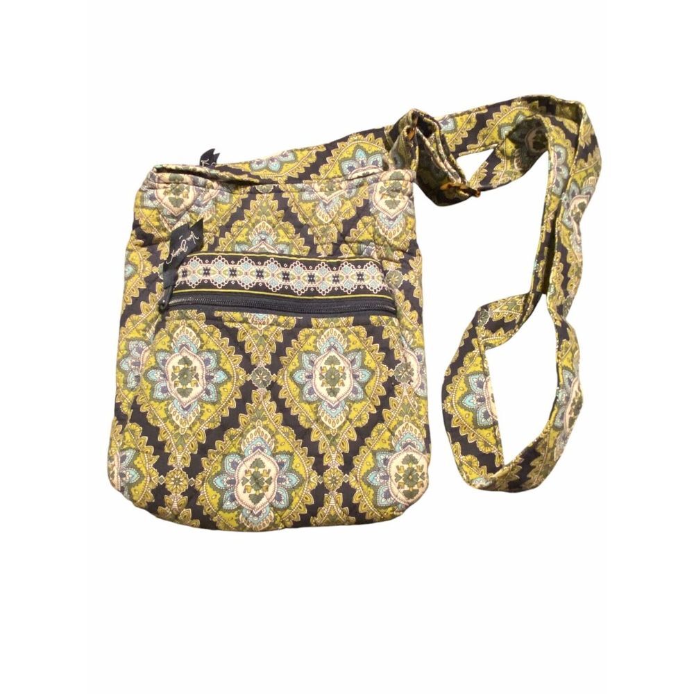 Vera Bradley Purse green paisley Cambridge HIPSTER Crossbody Shoulder Bag